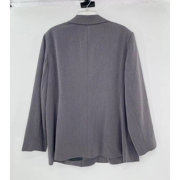 NWT Eddie Bauer Plus Size Vintage Gray Single Breasted Blazer Size 18W Deadstock - Picture 2 of 9